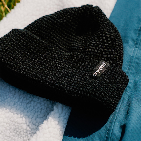 2026 Dryrobe Waffle Beanie DBNEWAFF - Black